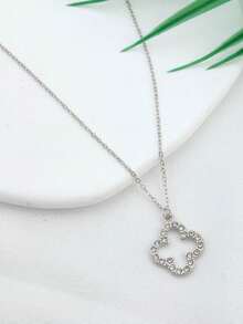 1pc Fashionable, Elegant, Minimalist, Exquisite, Luxury Four-Leaf Clover Necklace, Unique Personalized For Daily Wear For Kids - one-size - View 4