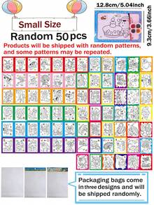 10 Pcs Watercolor Doodle Boards DIY - Hand Painting Coloring Activity, Includes 4 Color Mini Watercolor Set, Back To School Supplies, Back To School Stationery, Teacher Gifts For Students, Gifts For Classmates, Educational Supplies, Art Class Materials, Color Training, Color Courses - Multicolor - View 8