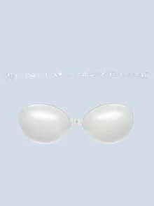 New (Transparent/Nude) Women's Invisible Bra, Silicone Bra With Shoulder Straps, Adhesive Bra, Reusable. - Multicolor - View 12