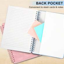 ABERLLS Blue Lined Spiral Journal Notebook With 160 Pages, 8*5.7in, A5 Spiral Notebook, Journaling Notebooks For Work, School, Women, Men, College Ruled Spiral Notebook, Hardcover Leather Journals - 顏色F - 查看 4