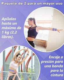 Pesas para Muñecas y Tobillos Magnéticas, [1 par, 2,2 LB], Spopal Pesas Ajustables de Silicona para Muñecas, Pesas Tobillos Impermeables para Yoga, Natación, Pilates, Footing - Morado + Naranja - Ver 6