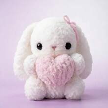 1 Set Beginner's Animal Crochet Knitting Kit, Detailed Written Tutorial Included, Rabbit DIY Crochet Set, Cute & Fun Home Decor, Suitable For Birthday, Valentine's Day, Easter And Christmas Gifts - Rabbit - View 4