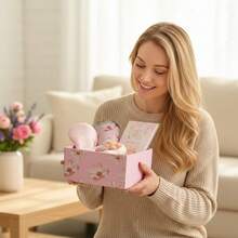 BENNY 2026女士礼品套装 - 600毫升车载杯、香水、化妆包、真丝眼罩 | 放松身心旅行套装，适合情人节、母亲节、生日、婚礼等场合 - 彩色 - 查看 7