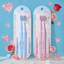 2件套口腔护理套装 - 包括软毛牙刷和牙线友好型牙间刷，清洁牙齿、矫正器和口腔护理的必备工具，适合成人和情侣，情人节佳品。 - 彩色 - 查看 1