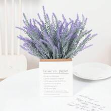 Bộ 120 cây giả màu xanh lá cây, cao 14,17 inch, bó hoa oải hương, thích hợp cho vườn ngoài trời, tiệc sinh nhật, trang trí tiệc, giỏ quà cưới, bó hoa cô dâu, phòng ăn gia đình, phòng khách và các dịp khác. - Màu tím - Xem 5