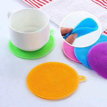 Cleaning Dishcloths Can Be Used To Clean Dishes, Bowls, Pots, Pans, Fruits, Vegetables, Cars, Bathrooms, As Well As To Clean Makeup Tools, Remove Pet Hair, And Other Utensils, Dishes, Pots, Fruits And Vegetables, Vehicles, Bathtubs, Etc. Easy To Clean Silicone Brush Heads Are Easy To Maintain And Can Also Be Placed In The Dishwasher.
