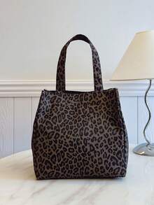 Portable Insulated Lunch Bag; Student Thickened Cute Lunch Fruit Bag; Pink Irregular Bowknot Heart-Shaped Print - Multicolor - View 5