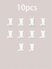 4pcs Happy Bear Plastic Wall Hooks, Cute Design With Practical Storage Function, Strong Load-Bearing And Stable, Easy To Hang Razors, Towels, Toothbrush Cups And Other Small Items. Simple Installation Without Damaging Walls, Suitable For Bathroom, Kitchen, Bedroom And Other Scenarios, Multiple Sizes Available For A Tidy And Adorable Life! - Multicolor - View 48