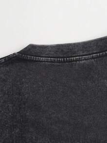 Men's Casual Fashion Washed T-Shirt, Graphic Tee Astro Dome Houston Texas 1965 T-Shirts Graphic T-Shirt Bulk Men's Graphic Fashionable And Unique Prints, Suitable For Parties And Daily Outings. Streetwear Essential Items For Trendsetters - 黑色 - 查看 3