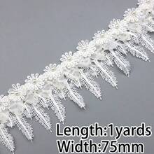 (1yards/Piece) White Water-Soluble Mesh, Lace, Lace Fabric, Holiday Party Gift, Handmade DIY Material - Mixed Colors - View 10