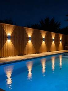 2pcs Outdoor Solar Powered Garden Lights, Warm White/White/RGB 3 Color Options, 9 Lighting Modes, Suitable For Garden, Villa, Fence, Yard, Valentine's Day Garden Decor And Holiday Party Decoration Solar LED Fence Lights - Black - View 11