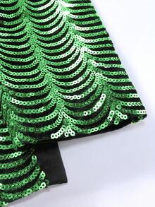 Men's Sequin Fish Scale Sequin Suit Jacket, Banquet Stage Performance Formal Wear, Party Nightclub Style - Green - View 5