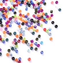700颗/袋 3毫米复古玻璃管珠，22种混合颜色迷你珠子，适用于珠宝制作，适合波西米亚风手链、耳环、戒指、项链、流苏、缝纫配件等DIY - 琉璃 - 查看 8
