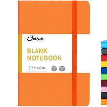 Blank Journal Notebook, A5, 160 Pages 100 Gsm Thick Sketch Books Hardcover Journal For Writing, 5.7 Inches X 8 Inches Notebooks For Work, Study (Orange) - Orange - View 1