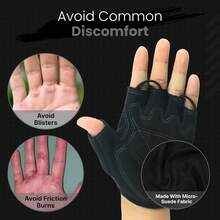 Guantes de ciclismo para bicicleta, guantes de bicicleta de montaña, antideslizantes, acolchados, transpirables, con medio dedo, accesorios deportivos para hombres y mujeres - Negro carbón, medio dedo - Ver 9