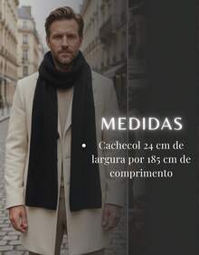 Warm And Comfortable Wool Scarf Men's Winter Fashion - màu đen - Xem 2