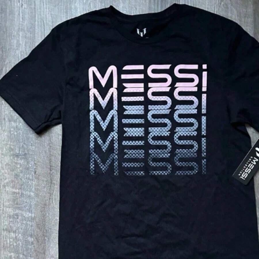 Super Value Hot  T-Shirt Full Size S-5XL  # 10 Mens Size M Black T-Shirt FC Barcelona MLS Soccer Football NEW. Suitable As A Gift For Fans HR001 Suitable For Gifting To Fans HR001 - 黑色 - 查看 1