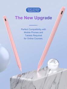 90mAh 可充电数字触控笔，磁吸式设计，支持倾斜和防误触功能，兼容 iPad (A16) 第 11/10 代、第 7/8/9 代、iPad Air 7/6/5/4/3、iPad Pro 13 英寸/12.9 英寸/11 英寸（2018-2025 年款）、iPad mini 7/6/5，高精度高灵敏度，粉色 - 粉色 - 查看 6