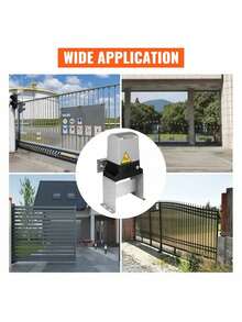 3300lbs Automatic Sliding Gate Opener Driveway Operator Infrared Sensor - Grey - View 7