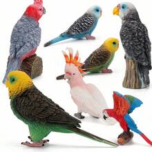 1pc Best-Selling Solid Static Bird Model, Cockatoo Parrot Ornament - Multicolor - View 2