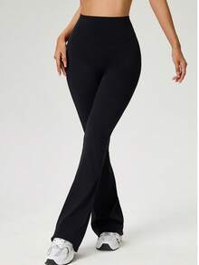 3PCS  Womens Fashion Casual Minimalist Butt-Lifting Peach Shaping Elegant Streetwear Retro Slimming Low-Key Luxury Playful Cute Youthful Campus Classic Leg-Lengthening Romantic Simple Three-Piece Set Energetic High-End Maillard Body-Hugging High-Waisted Versatile Multi-Colored Flared Pants ,Workout Running Leggings ,Gym Work Pants, Exercise, Cycling,Yoga - 3pcs colors(Black + Beige + Pink) - 查看 5