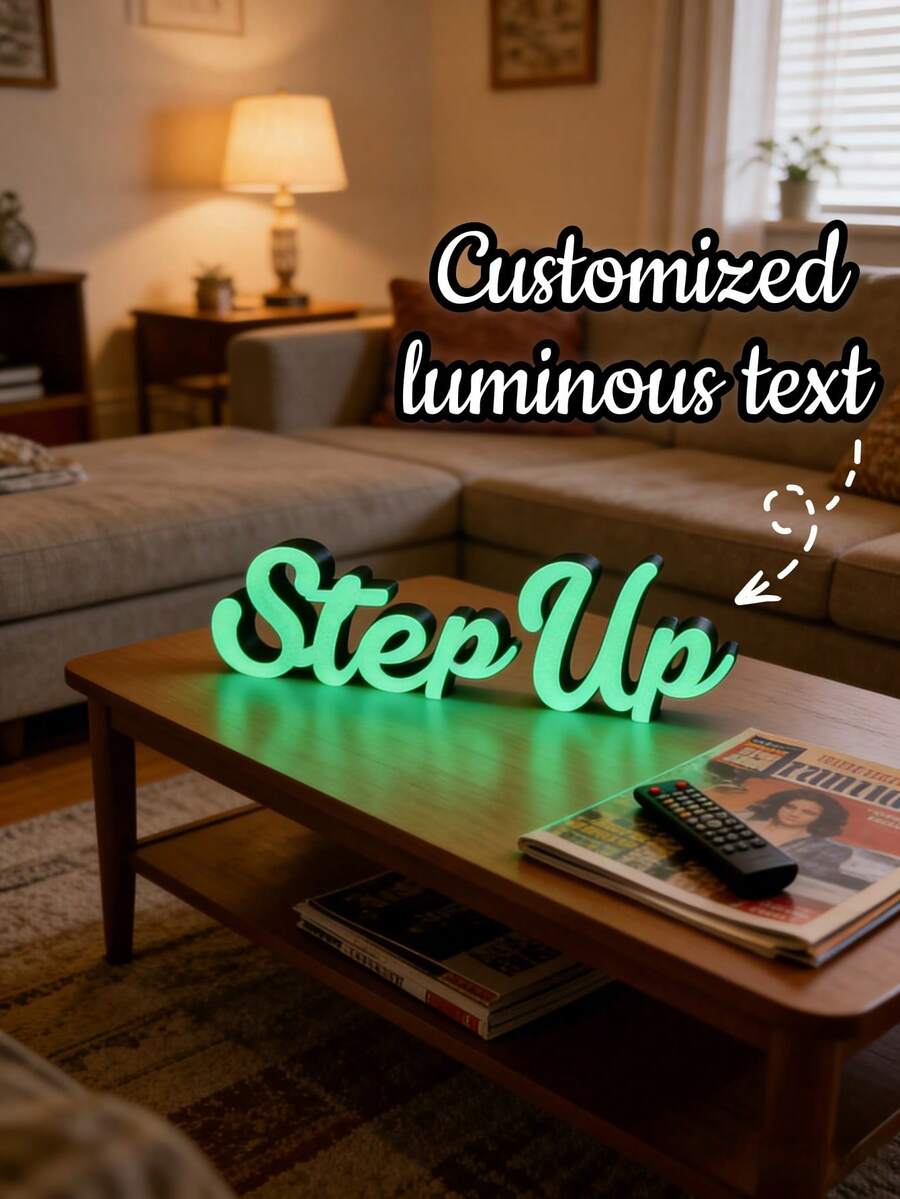 1pc Custom Bookend With Personalized Text, Stylish And Practical For Home Or Office Use - Multicolor - View 1