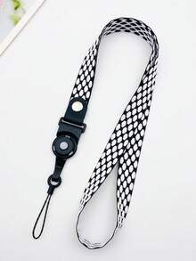 Football Pattern Lanyard Necklace Strap, Wide Version, Embroidered, Braided, Multifunctional Detachable Finger Ring Phone Case, ID Card Holder, Anti-Lost, For Women - Multicolor - View 11