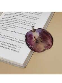 1pc Acrylic Fruit Bookmark - Watermelon, Apple, Fig, Semi-Transparent Fashion Design, Fresh Reading Gift, Back To School Essential - A - View 5