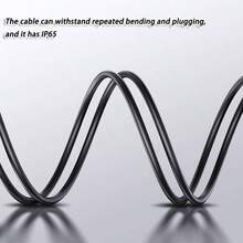 The DC Extension Cable Is Black. The Outdoor Lighting Connection Cable Has A Length Of 5.5x2.1mm/5m (16.4ft), Compatible With Various Devices, IP65 Is More Suitable For Outdoor Use, And Is Applicable For Connecting Solar Lights, Monitors In Gardens, Terraces, And Other Outdoor Areas. - Black - View 5