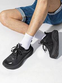 Men's Walking Shoes Running Tennis Cushioning ActiveBreeze Non Slip Athletic Gym Workout Comfortable Fashion Sneakers - 黑色 - 查看 9