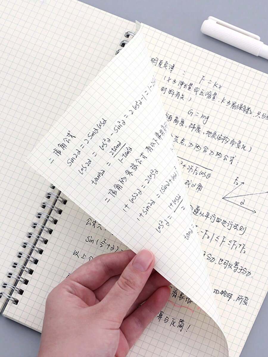 A5 Thick Spiral PP Coil Notebook, B5 Lined/Grid/Blank Refillable Notepad, Thick Paper, Metal Spiral Binding, PP Matte Cover (A5, 20.5*14.5cm) - One Size - View 1