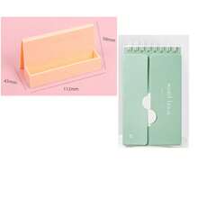 Soporte de tarjeta de visita de escritorio estilo Ins; Soporte de tarjeta de visita de plástico minimalista de una sola capa - Tarjetero de un solo asiento - Ver 12