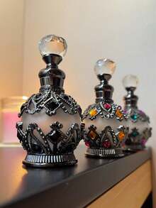 1瓶15毫升高端香薰精油，水晶瓶身，小型可填充香薰瓶，假日旅行香氛分装瓶，复古迪拜风格，母亲节礼物，女士礼物，情人节礼物，家居生活 - 彩色 - 查看 2