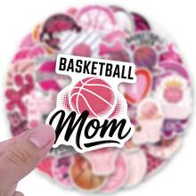 61PCS Pink Basketball Stickers Aesthetics Stickers Scrapbooking, Diary, Laptop, Bumper, Skateboard, Water Bottle, Computer, Phone Greeting Cards, Photo Albums, Furniture, Stickers - Multicolor - View 5