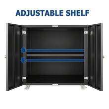 Carrito Móvil de Metal con Estante Ajustable Archivador para Impresora para Oficina en Casa, Debajo del Escritorio o Sala - Negro - Ver 7