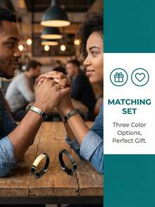 1 Peça Pulseira Personalizada de Aço Inoxidável para Homens Personalizada com Seu Nome, Pulseira de Casal para o Dia dos Namorados, Lembranças de Casamento, Pulseira de Silicone com Design de Pressão e Ajustável em Tamanho para Homens, Nome, Pulseira para Pai, Marido, Presente Único e Ideal para Ele, Namorado, Pai, Família, Amigos, Filho - Multicolorido - Visão 7