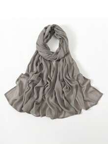 1条高品质女士纯色莫代尔头巾,优质宽边双缝包边,轻盈透气舒适面料,适合日常佩戴,也可搭配长袍穿着。 - 彩色 - 查看 53