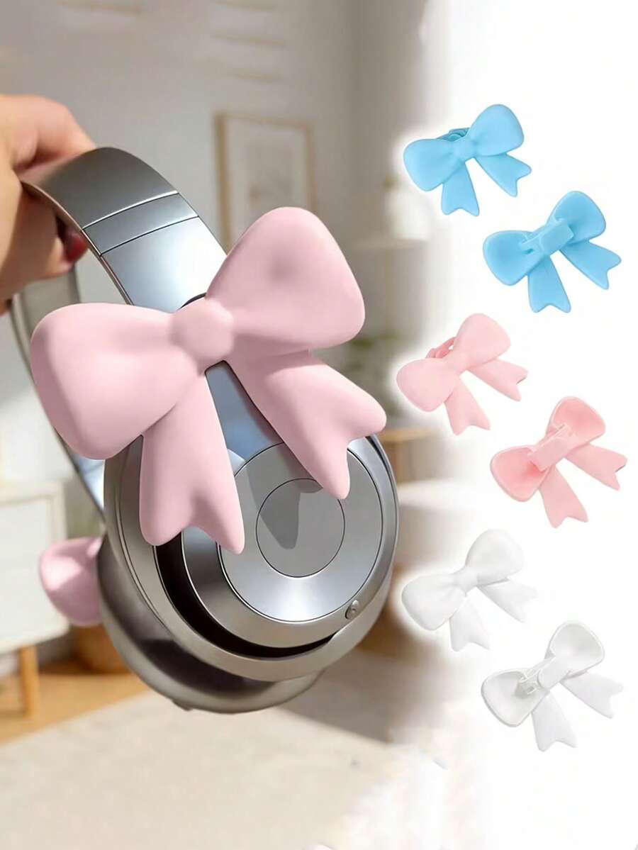 1 Cặp phụ kiện tai nghe hình nơ bằng silicon, phụ kiện trang trí tai nghe hình nơ dễ thương, kẹp tai nghe điệu đà, thích hợp cho sinh nhật, ngày lễ, văn phòng tại nhà, du lịch hàng ngày, quà tặng sinh nhật lý tưởng, quà tặng ngày Valentine, quà tặng tiệc tùng, quà cưới. - Cây cung - Xem 1