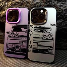 [24-Hour Local Shipping] Apple  22-25 Galaxy JDM Dream Car Case For OPPO Reno 14 13F 12F 11F 11 12 13 Pro A5 A3 Pro 5G Case Cool Matte Armor Shockproof Premium IMD Print - Black - View 3