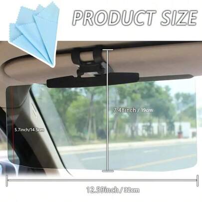 Polarized UV400 Car Sun Visor Extender Adjustable Clip-On Universal Glare Blocker Driving Essential Perfect Gift For Any Driver