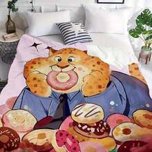1 Piece Animal City Cartoon Blanket - Soft Flannel Shawl, Printed With Judy Hopps And Nick Wilde Digital Patterns, Suitable For All Seasons, Warm And Comfortable Gift, Suitable For Home, Office, Travel And Camping, Bed Accessories, Lively Design, Durable - Phong cách - Xem 2