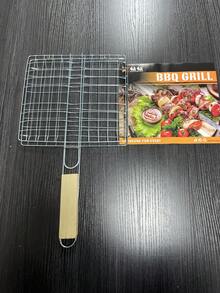 1个烧烤篮 - 非常适合烹饪鱼、鸡翅、鸡腿、牛排、虾和蔬菜 - 是户外野餐、露营和后院烧烤的理想之选，也是野营食品准备的理想选择 | 长方形网格设计 | 金属烧烤篮，适合均匀烹饪鱼、鸡翅、牛排和蔬菜 | 户外露营、野餐、后院烧烤，经久耐用，是烧烤爱好者的必备烹饪工具 - A - 查看 12