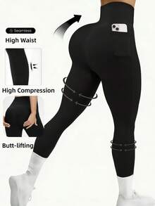 OKP 5 Pack High Waisted Yoga Leggings For Women With Side Pockets, Soft Butt Lifting Tummy Control Workout Pants Butt Lifting Leggings, 4-Way Stretch Moisture Wicking Non-See-Through Leggings For Gym, Yoga,Daily Wear,Leggings De Mujer - Nhiều màu - Xem 2