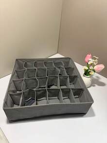 Organizadores de gaveta dobráveis em tecido não tecido, com 6/7/8/24 peças, cestos organizadores para armário e caixas de tecido para roupas, meias, roupas íntimas, sutiãs, gravatas e acessórios. - Cinza - Ver 9