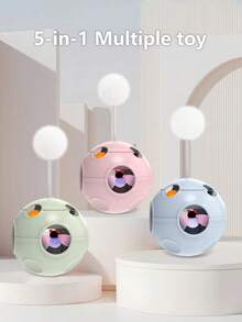 多功能猫咪滚动玩具，猫咪抓挠玩具，适合猫咪和幼猫玩耍互动 - 彩色 - 查看 3