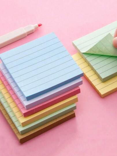 Macaron Striped Sticky Notes, Removable N Times Stickers, Suitable For Office Supplies, Students Love It For Its Charming Appearance, Notebook For Recording Forgotten Information, DIY Diary Decoration, Material Collage, Scrapbook, Bullet Journal Notebook, Handicrafts, Back To School Supplies, Winter Goods, Thanksgiving, Christmas, Saudi National Day, Birthday, Festival, Gifts For Boyfriend/Girlfriend, And Adult Products.