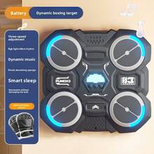 Máquina de boxeo inteligente Bluetooth para niños, objetivo de pared de boxeo electrónico para el hogar con luces geniales, efectos de luz rítmica, efectos de sonido dinámico inteligente, 3 niveles de velocidad ajustables, equipo de entrenamiento de boxeo para alivio del estrés con saco de boxeo - Multicolor - Ver 4