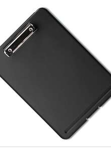 CARPETA PORTAPAPELES CON ALMACENAMIENTO Y CLIP/ NEGRO - Libro único - Ver 2