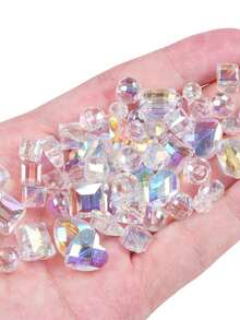 亚克力水晶珠、轮珠、圆珠、散珠，手工DIY项链、耳环、手链、珠宝配件 - 彩色 - 查看 4