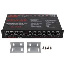 Car Audio Graphic Equalizer Universal Low Pass 7‑Band Variable Gain Adjustment High Level Input EQ for Stereo System - Ecualizador gráfico de audio para automóvil - Ver 10